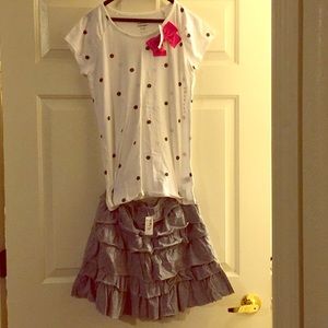Little Girls Old Navy Shirt & Skirt